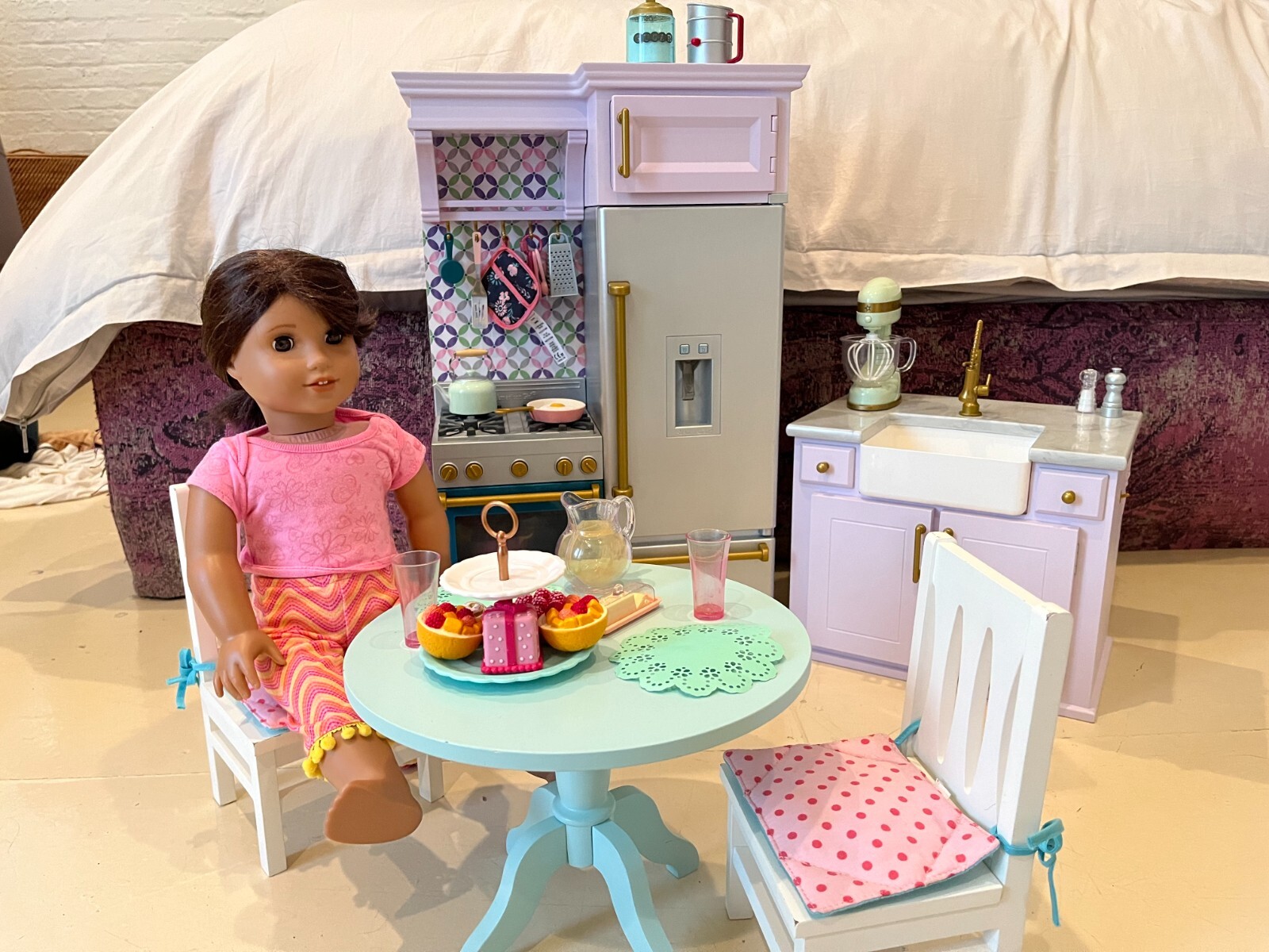 American Girl Doll, Gourmet Kitchen, and Patio Sets + 100 ac