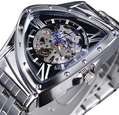 Forsining Mens  Big 43mm Waterproof  Triangle Luxury Watch. Great Gift Idea