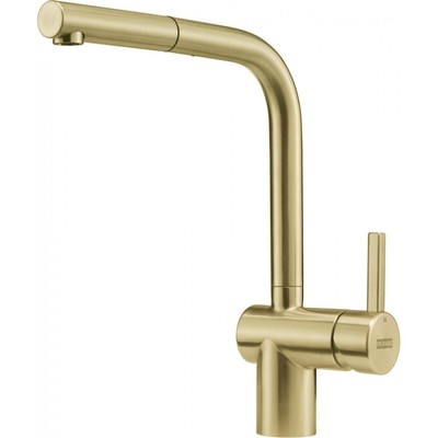 SALE! Franke Atlas Neo Monoblock ausziehbare Küchen Spültischarmatur in Gold