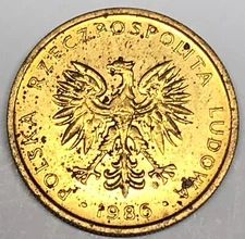 # C1446     POLAND    COIN,     FIVE  ZTOTYCH    1986
