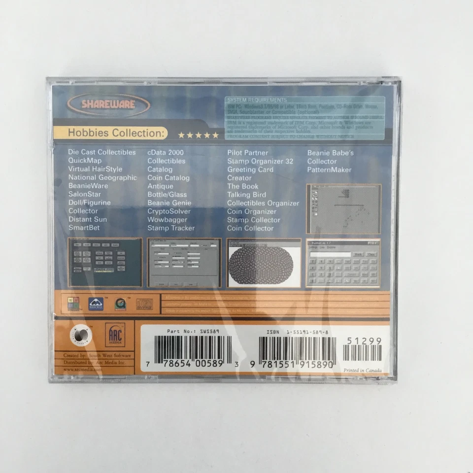 Hobbies Collection for Windows 3.1/95/98/ [PC CD-Rom] {Factory Sealed} - Image 2 of 2