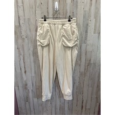 Varley Cream Jogger Pants Small Relaxed Athleisure Lounge Sweatpants Pockets