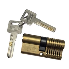 Unusual Vintage MLB High Security CUTAWAY Display Dual Core Lock w/ Side Pin Key