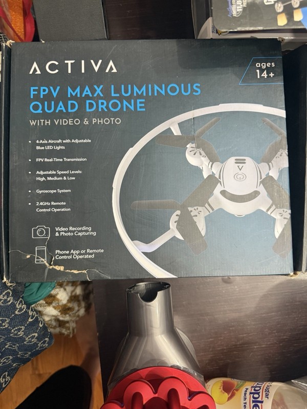 Activa FPV Max Luminous Quad Drone Video/Photo FPV Wi-Fi App RC 262ft 10min