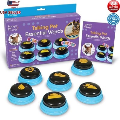 Dog Communication Buttons 6-Piece Set Teach Pet Essential Words Interactive Toys