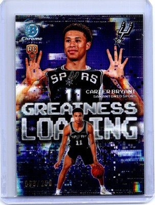 2025-26 Bowman #GL-14 Carter Bryant Greatness Loading Purple Refractor #/250