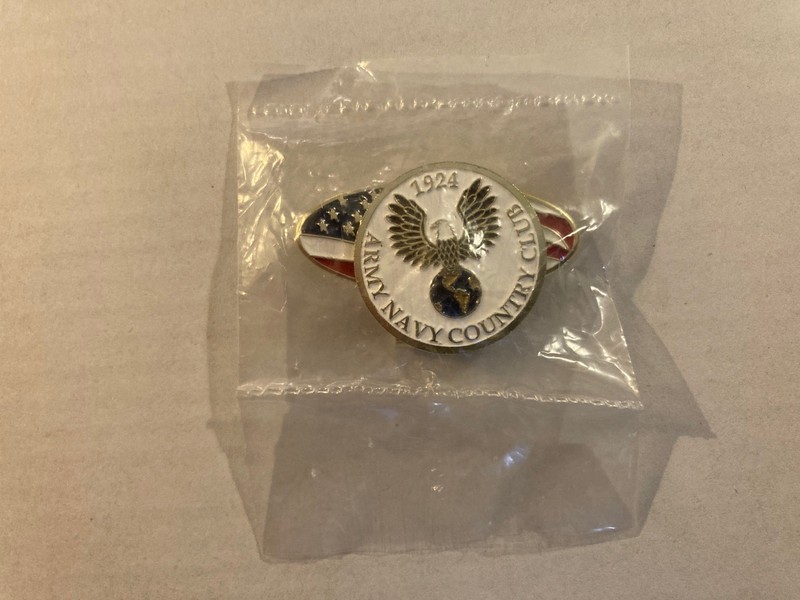 Rare Army Navy Country Club John Tate Golf Ball Marker Token & Clip, New Sealed