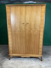 ALFRED COX WALNUT DOUBLE WARDROBE MID CENTURY RETRO