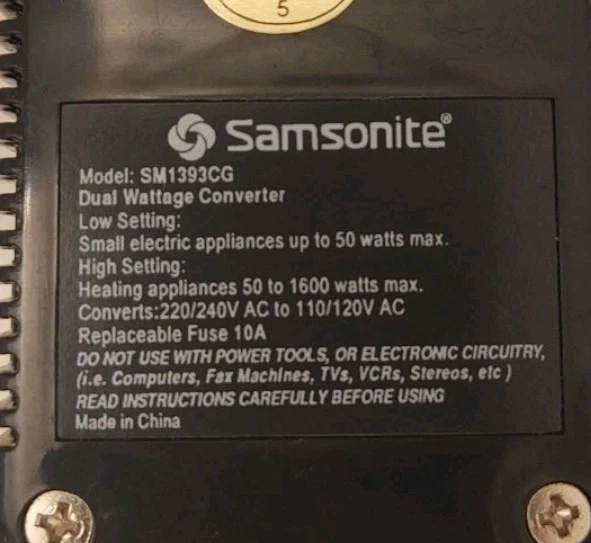 🔌Samsonite Travel Dual Wattage Converter Adaptor Plug Kit With Pouch Electric - Image 2 of 4
