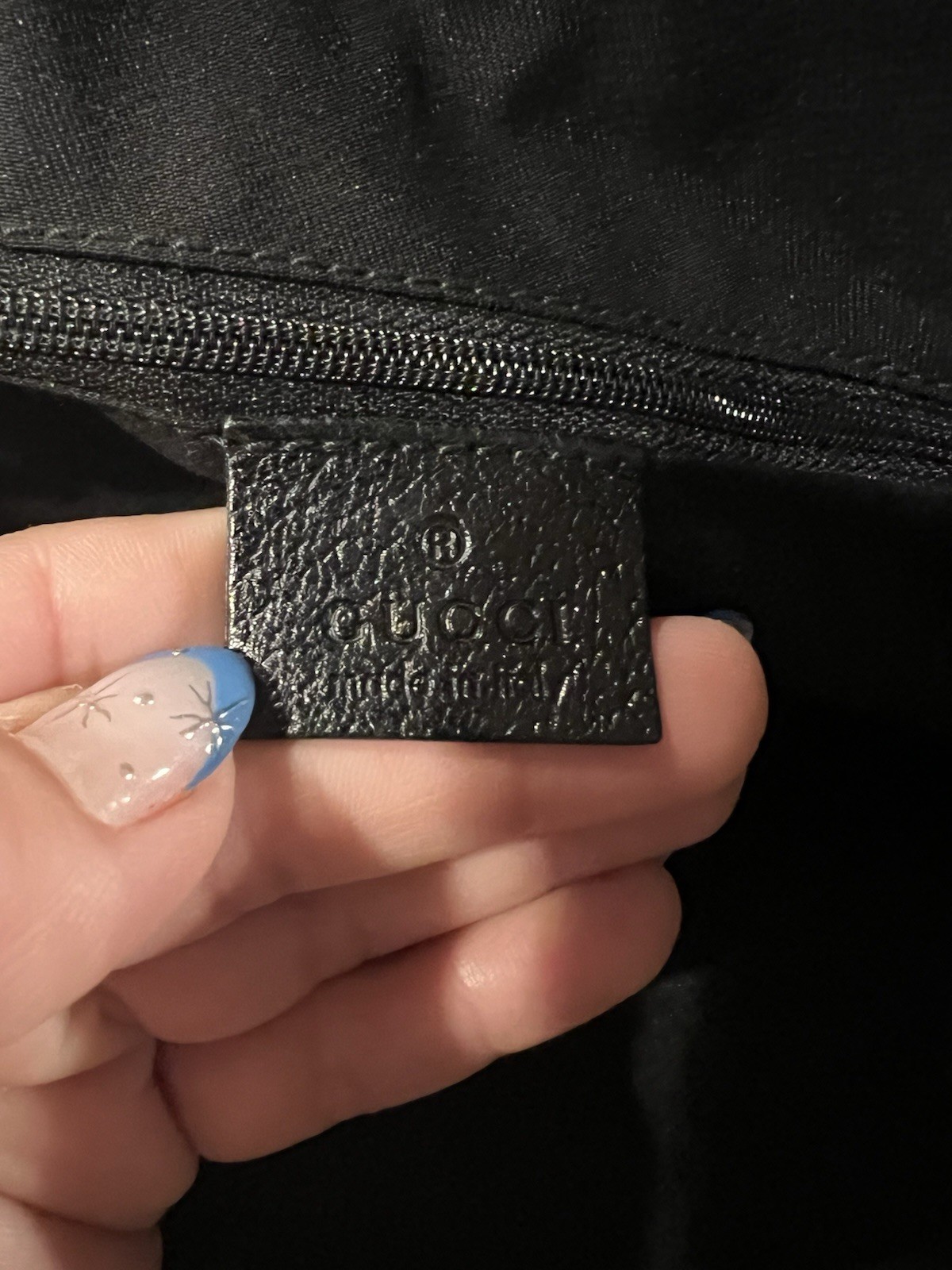 GUCCI Sherry Nylon Leather Tote Bag Hand Bag Black 145758 Classic VGT thumbnail 11