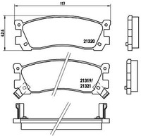 Brembo Bremsbelagsatz, Scheibenbremse P 49 025 FüR Mazda