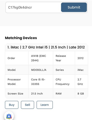 A1418 Apple iMac 21.5-inch 2012 Intel i5-2.7GHz, 8GB RAM, (#READ#) C17kg0k4dncr - Picture 22 of 22