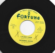NORTHERN SOUL DOOWOP 45 -NATHANIEL MAYER  DYNAMICS -A PLACE I KNOW-HEAR- FORTUNE