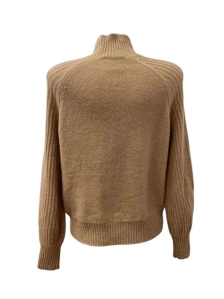 C&A Gr. S / M 100% KASCHMIR Damen dicker Pullover Beige Stehragen - Bild 4 von 4