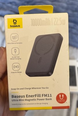 Baseus enerfill FM11 Powerbank, Ultra Mini Magnetische Powerbank 10000mAh 