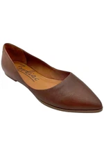 Zodiac Womens Leather Flats Hill Cognac