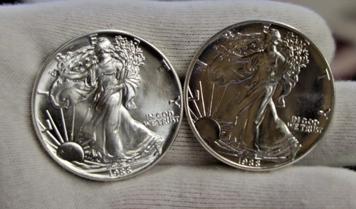 (2) 1988 US Silver Eagle $1 Gem Unc Better Date