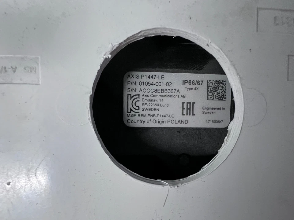 Used Axis P1447-LE 5MP Bullet Security Outdoor Camera - White - Image 4 of 4