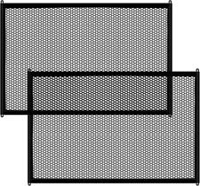 2 Pack 43.3"X28.3" No Drill Dog/Baby Gate for Stairs & Doorways w/12 Hooks