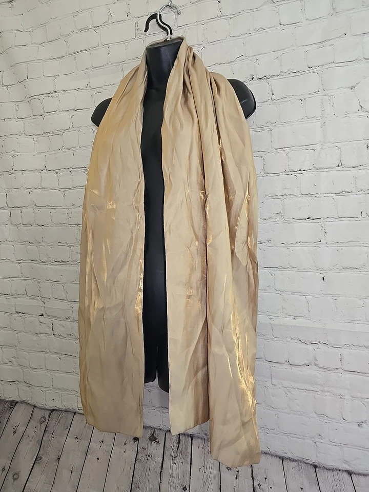 Mantón envolvente metálico Cejon 17x70 mezcla de rayón boho Foto 2 de 4