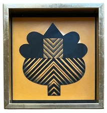 EDIE DANIELI Original Signed Op Art Ink Collage Abstraction Vasarely 1960s