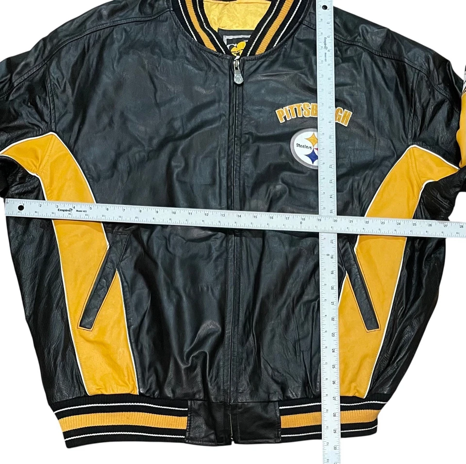 Chaqueta de cuero negra Pittsburgh Steelers G-III y Carl Banks | XXL Foto 3 de 4
