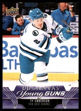 2023-24 UPPER DECK UD CANVAS YOUNG GUNS TY EMBERSON SAN JOSE SHARKS #C384