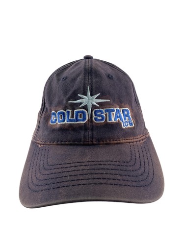 Otto vintage Baseball Cap Cold Star Ice Hat Fitted Mens L/XL Navy Red OTTOFLEX L