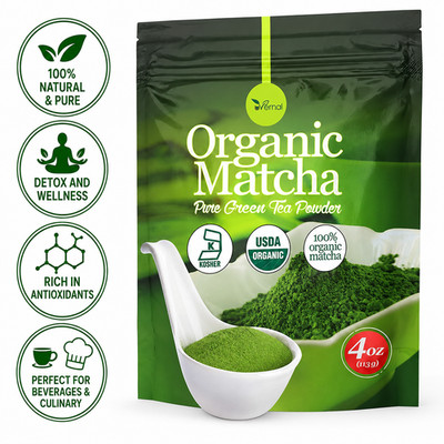 uVernal Organic Matcha Green Tea Powder - 100% Pure Matcha for Latte & Baking