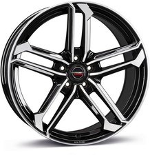 4x Alufelgen Borbet ATX black polished glossy 8x19 ET50 LK5 108 19 Zoll Felgen A