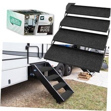 RV Step Covers 4 Pack 18-inch Wide 4-Pack 18" Wide - Straight Step Black