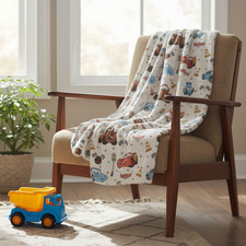 Car Baby Blanket Baby Shower Gift Sherpa Blanket Soft Fleece Throw for Baby Boys