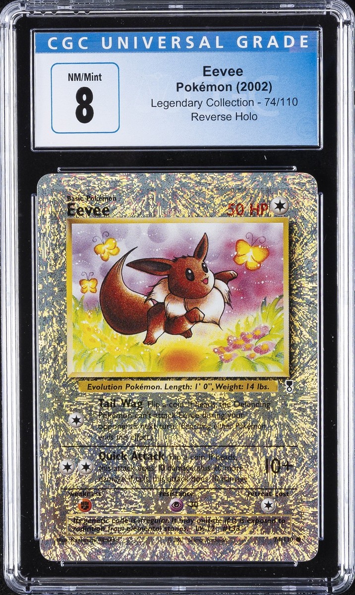 2002 POKEMON LEGENDARY COLLECTION REVERSE HOLO #74 EEVEE CGC 8 | eBay