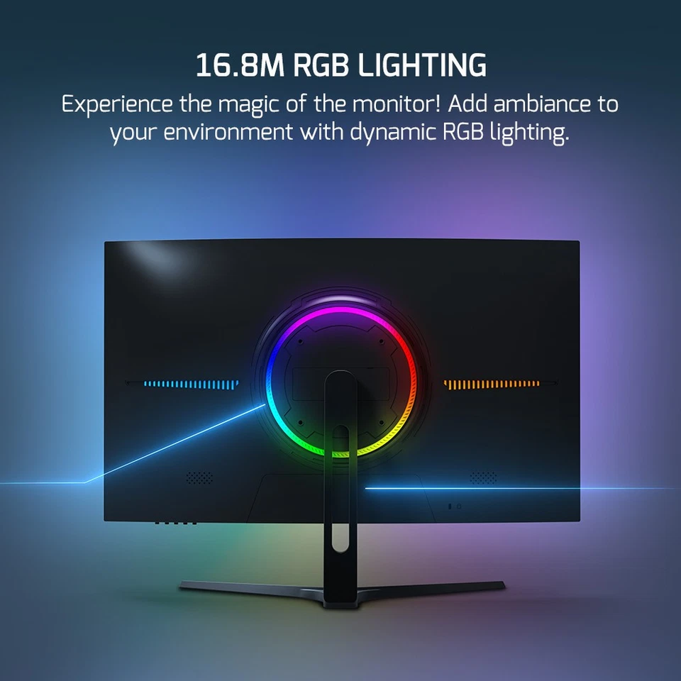 GAMEPOWER Curved Monitor 27 zoll 240Hz FullHD PC Bildschirm mit Lautsprecher V60 - Bild 4 von 4