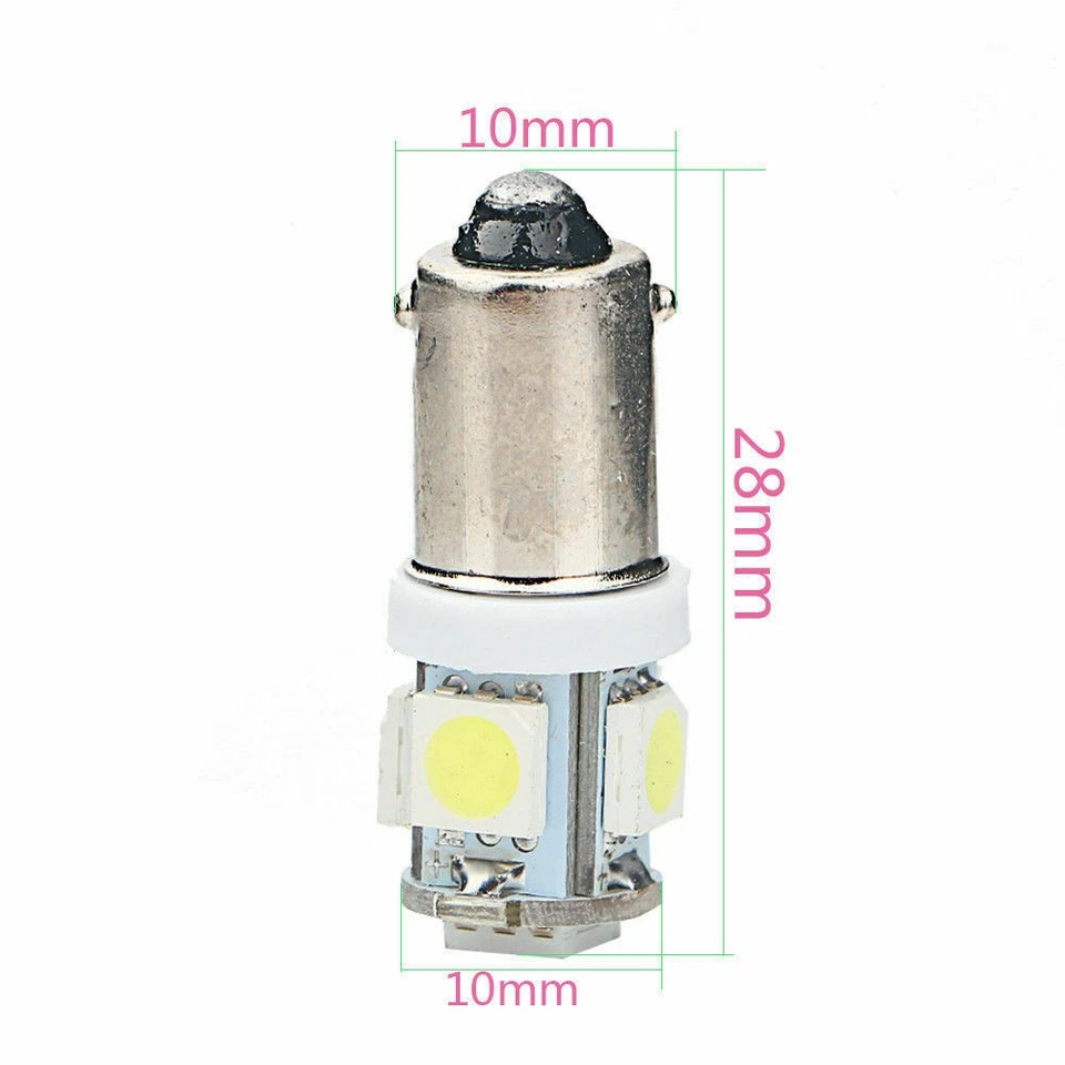 20x White BA9S T11 5050 5 SMD LED Car Interior Dome Map Light Bulb T11 T4W 53 57 - Image 3 of 4