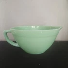 Vintage Fire King Jadeite Green Mixing Bowl with Spout and Handle.