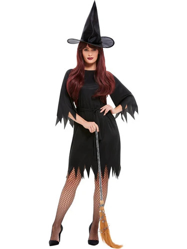 Spooky Witch Costume, Black (Large 16-18)