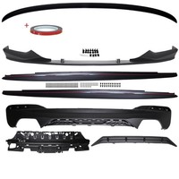 Sport-Performance Spoiler + AnsäTze + Diffusor Schwarz FüR BMW G30 M-Paket +Abe