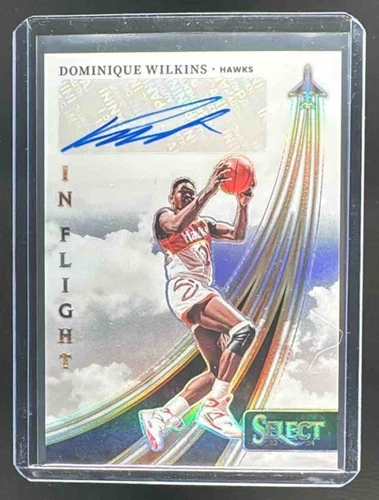 Dominique Wilkins 2023 Panini Select #IFS-WKN In Flight Signatures Auto /125