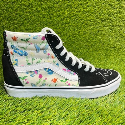 Vans Sk8-Hi Butterfly Floral Marshmallow Mens Size 10 Casual Shoes Sneakers