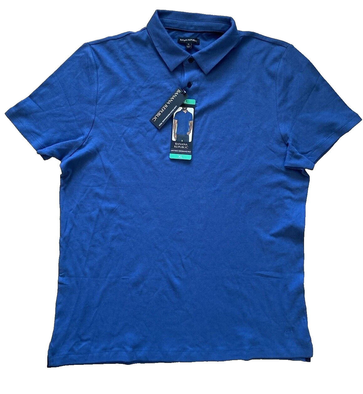 Banana Republic Mens Polo T Shirt Button Collar Color Blue Size XL 3890₽