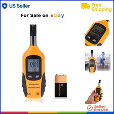 Digital Psychrometer Handheld Temperature Humidity Meter Dew Point Wet Bulb