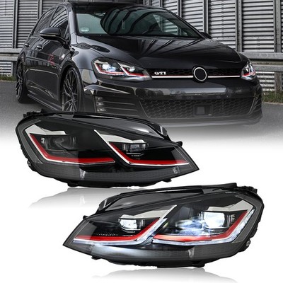 Upgrade Pair FULL LED Projector Headlights KITFor VW Golf 7 MK7 GTI 2015-2017