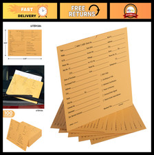 100 Heavy Duty Deal Jackets 9x12 Vehicle Deal Envelopes for Auto Dealers