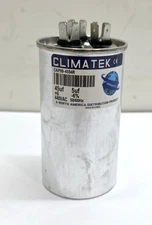 ClimaTek 45/5 uf MFD Round 370 / 440 Volt Run Capacitor CAP99 4554R