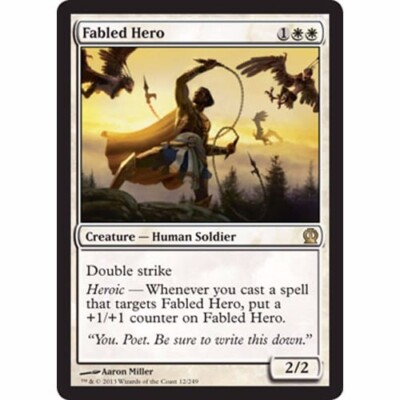 + Fabled Hero near mint englisch Theros Rare MtG Magic the Gathering +