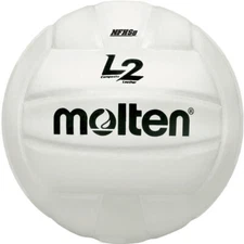 Molten L2 White Indoor Volleyball NFHS Composite Leather Official Size Weight