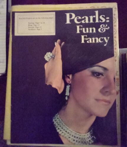 Vintage 1970s  Pearls Fun & Fancy Instruction Booklet Crocheting & Sewing Pearls - Picture 1 of 10