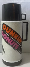 Vintage Dunkin Donuts Travel Thermos with Cup Lid