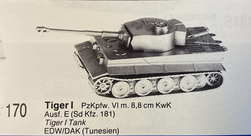 NUOVO carro armato vintage Roco MINITANKS 1/87 HO 170 tedesco Tiger I - Foto 3 di 3
